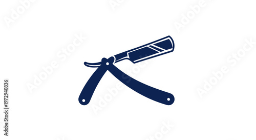 Vintage Straight Razor Barber Tool - Classic Shaving Instrument