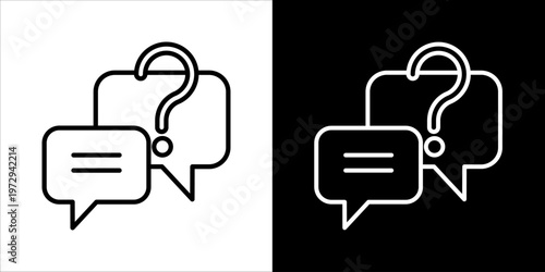 Faq Icon Sheet Black And White