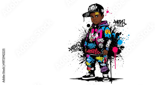 Graffiti Kid Hip Hop Style