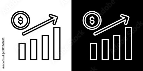 Profitable Icon Sheet Black And White