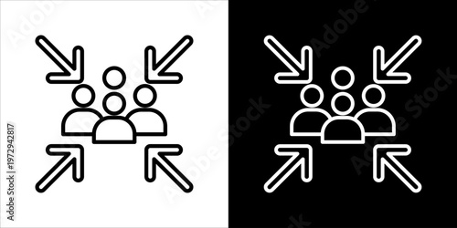 Assembly Point Icon Sheet Black And White