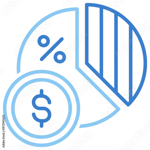 Profit Margin Dual Tone Outline Icon