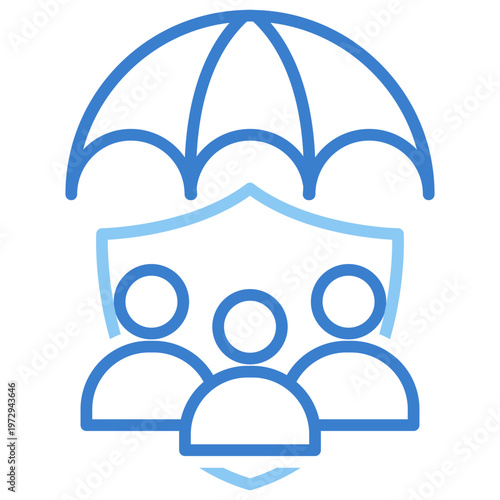 Family Dual Tone Outline Icon