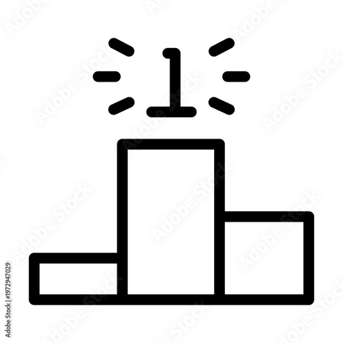 podium line icon