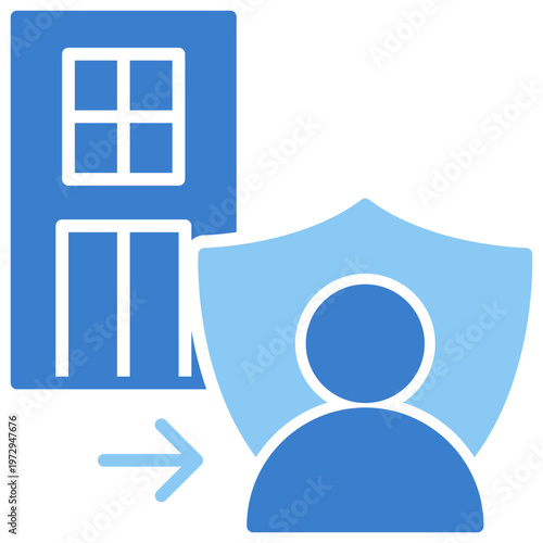 Outpatient Dual Tone Glyph Icon