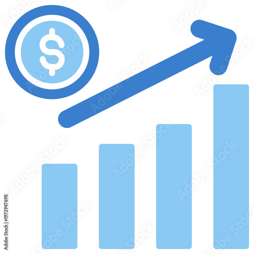 Profitable Dual Tone Glyph Icon