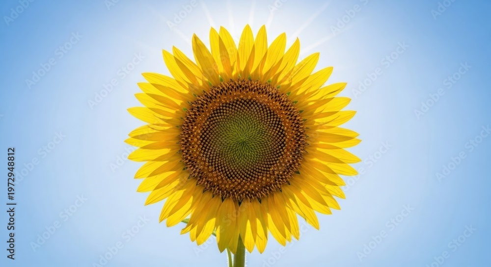 Obraz premium Bright Sunflower in Full Bloom Under Sunny Sky