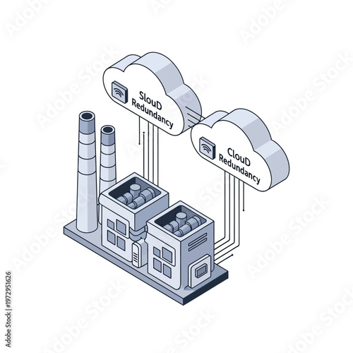 Industrial Cloud Redundancy Data Center Infrastructure.