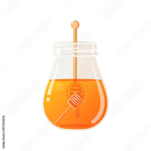 Honey jar with dipper