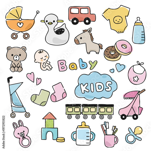 ベビー用品のイラスト