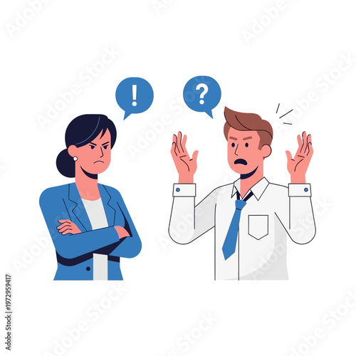 Business People Arguing Disagreement Conflict Office Conflict Stress Communication Problems