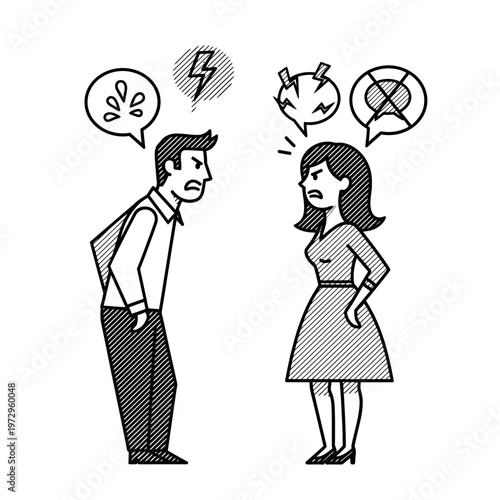 Couple Arguing, Conflict, Relationship Problems, Communication Breakdown, Anger, Stress