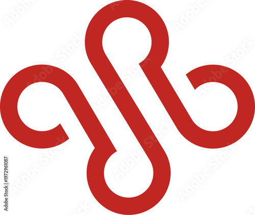 the logo consists of the Red cross and S. Abstract, outline and elegant.