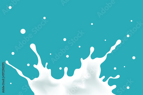 background of splashing cow's milk, yogurt water waves