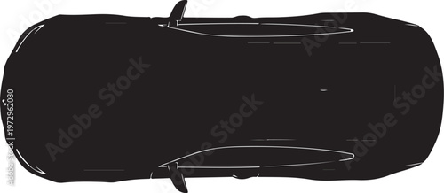 Black silhouette of a fish sea creature ocean