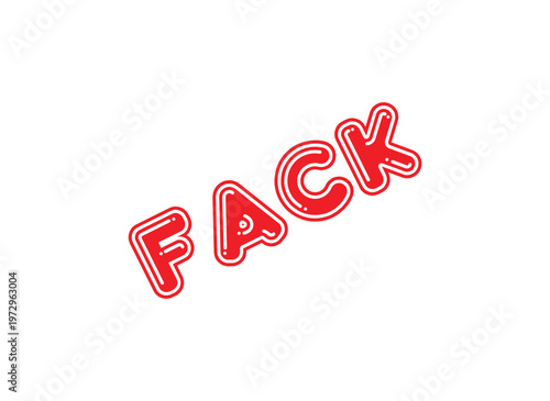 FACK Stylized Red Text Effect 