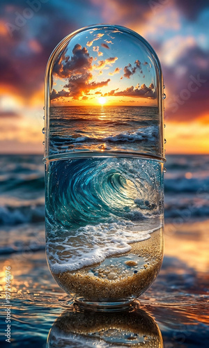 sunset on the beach