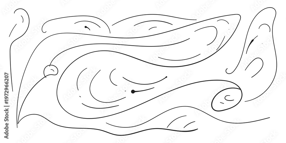 Fototapeta premium Minimalist Botanical Flower and Leaf Line Art Vector Illustration, Magnolia Blossom Outline Drawing, Elegant Floral Abstract Design in Black and White for Pattern, Branding, Packaging, Wall Art Decor