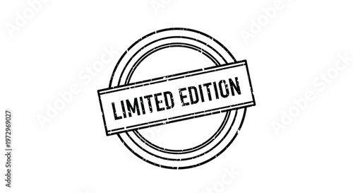 Black and white distressed stamp displaying the text limited edition