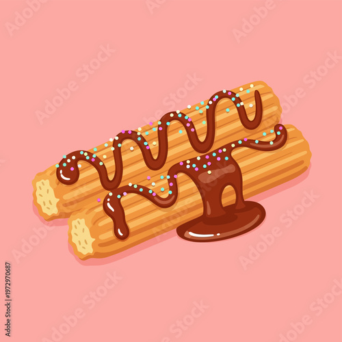 Churros with caramel dipping sauce