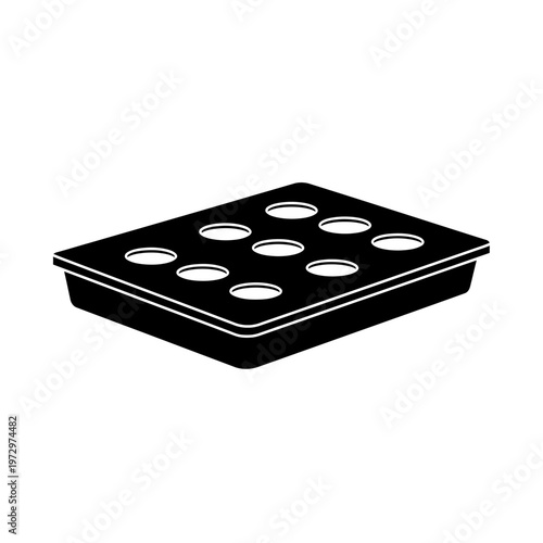 Floating Raft for Lettuce Farming Deep Water Culture Hydroponics Vector Silhouette