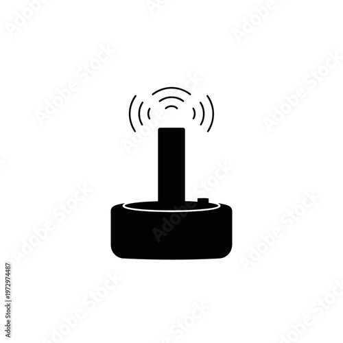 Fogponics Transducer Unit Ultrasonic Fogger Advanced Aeroponics System Vector Silhouette