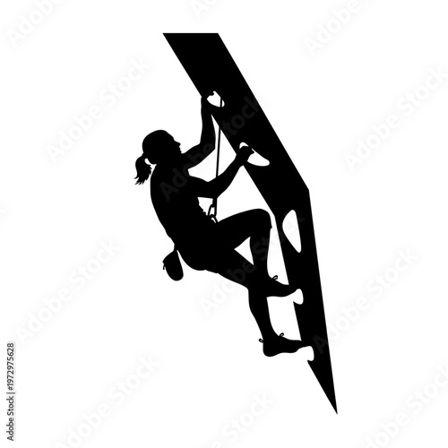 Adaptive Para-Climber Silhouette Depicting Extreme Determination