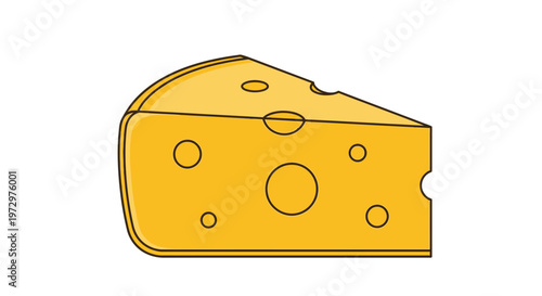 A wedge of cheddar cheese.