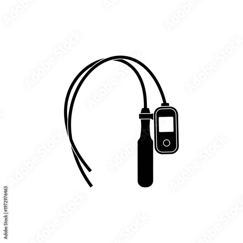 Smart Jumping Rope Silhouette with Digital Counter for Cardio Fitness