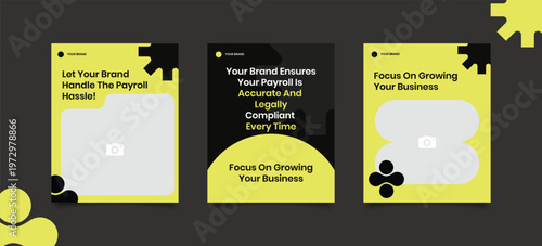 Modern payroll infographic design with clean layout and professional visual elements. The composition features financial icons, salary calculations