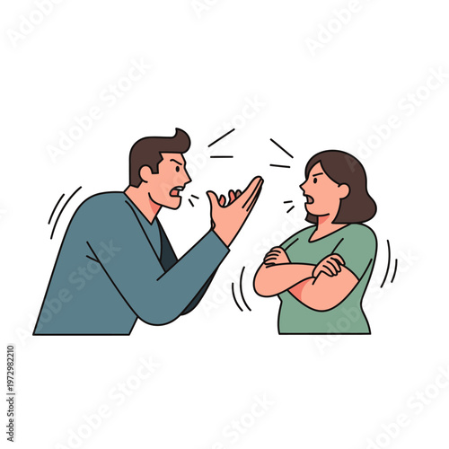Angry Couple Arguing, Relationship Conflict, Disagreement, Frustration, Stress, Communication Breakdown