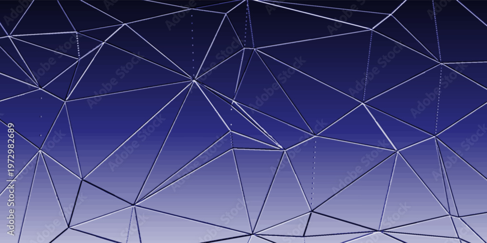 Obraz premium Low Poly Network Design: Stylized 3D Connection Nodes and Web Structures for Tech, UI, Apps modern gradient