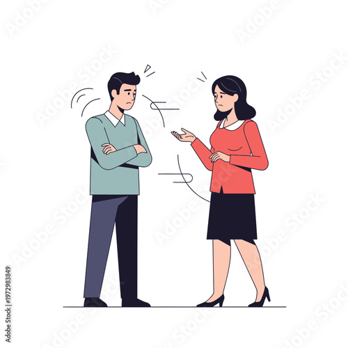 Couple Arguing, Misunderstanding, Relationship Conflict, Communication Problem