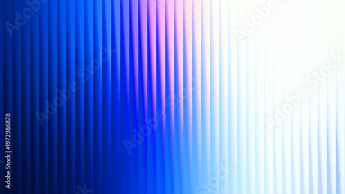 Bild auf Leinwand Intense deep blue hues merge with bright white through vertical ribbed lines, creating an abstract visual effect that conveys depth and clarity for technological or creative applications