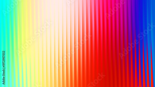 Εκτύπωση καμβά Rainbow spectrum of vertical stripes, transitioning from bright cyan and yellow to vivid reds and blues, creating a lively and diverse background with a sense of completeness and visual richness