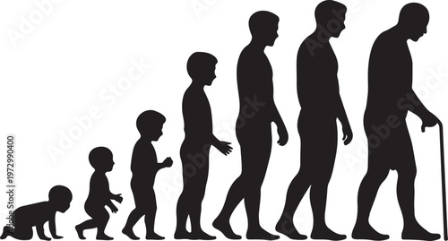 Vector silhouette generation men. 2