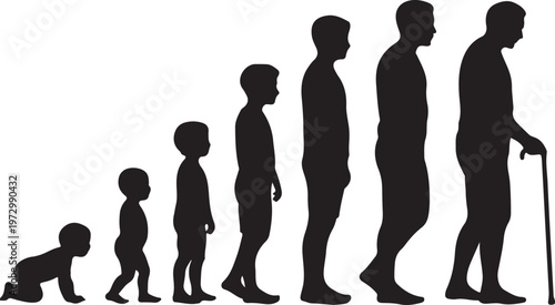 Vector silhouette generation men. 2
