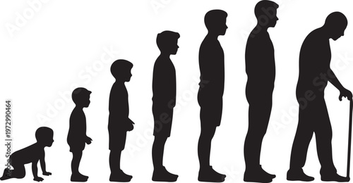 Vector silhouette generation men. 2