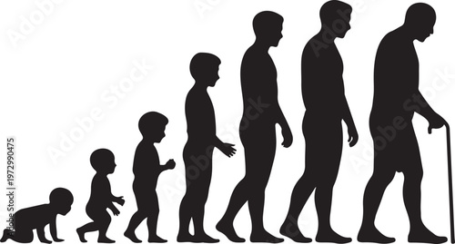 Vector silhouette generation men. 2