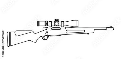 sniper rifle weapon icon vector illustration design Stock