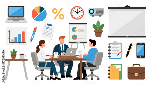 Business professionals working together in office.