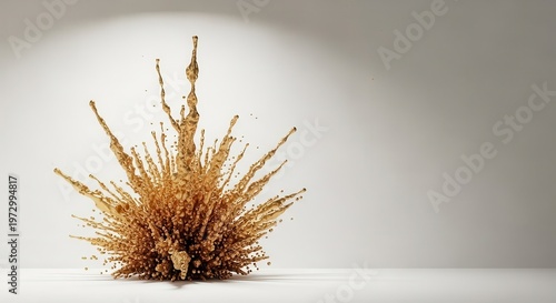 Golden Liquid Explosion Splash