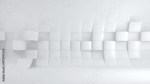 White 3D Shapes neatly
