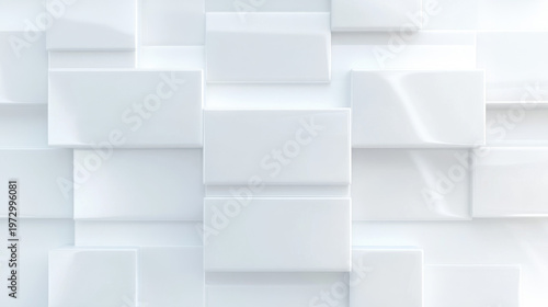White 3D Shapes neatly