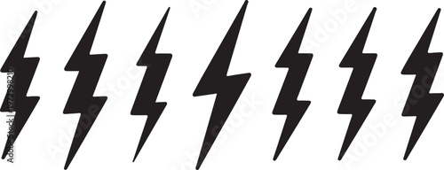 a simple element set of the lighting illustrations. minimalist design in various shapes. a design for logo, symbol, and element decoration.