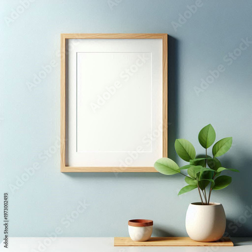 empty room with window and green plant