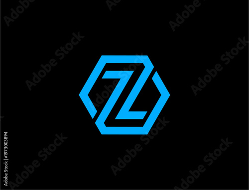 Letter Initial Z logo design abstract modern concept