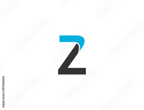 Letter Initial Z logo design abstract modern concept