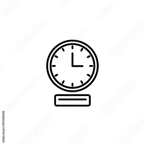 Time Clock Icon – Worker Attendance Symbol