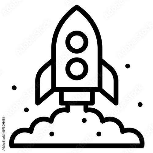 Astronautics icon vector graphic illustration. Suitable for website design, app, template.